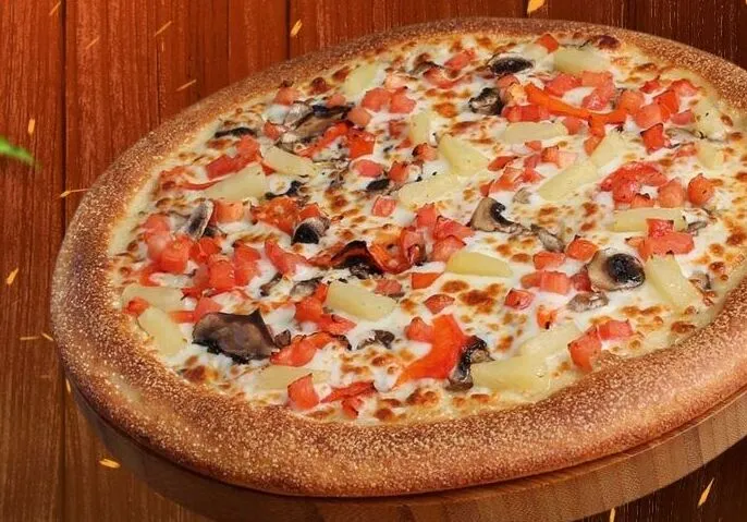 Delicious garden veggie pizza in Edmonton, AB